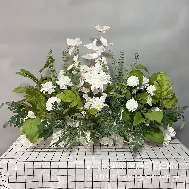 仿真置花森地花千代兰婚庆背景排布T台路引花订PL婚花艺系摆件花