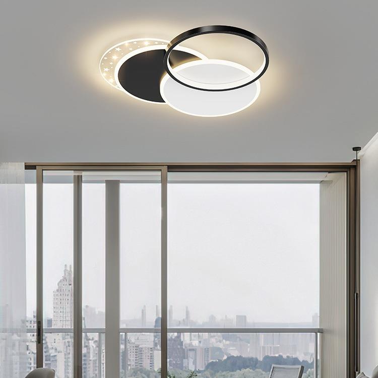 新款几何简客厅YNX长方大形吸顶灯厅ld极主灯家e用卧室灯全屋套餐