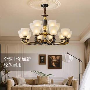 复古卧室 个性 式 全IPI铜美吊灯奢华大气客灯现代约餐简厅灯厅欧式
