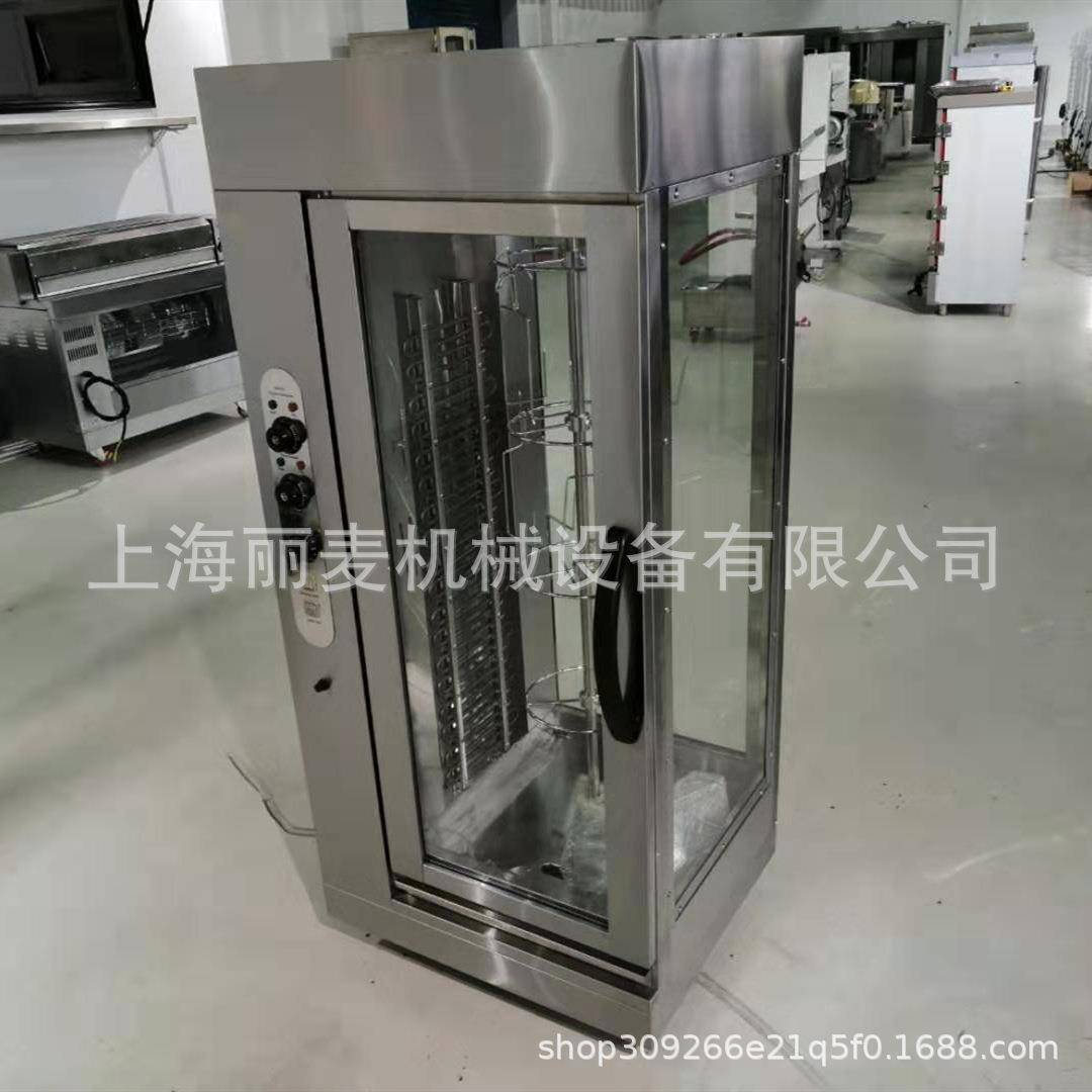 式商NHM用电热烤鸡自动旋转烤禽挂钩立式箱不锈钢炉玻璃视窗烤鸡