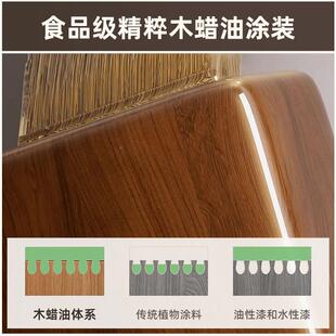 1实木桃床家用胡木色复古风人床米5的床双床现代简约民PHG宿床