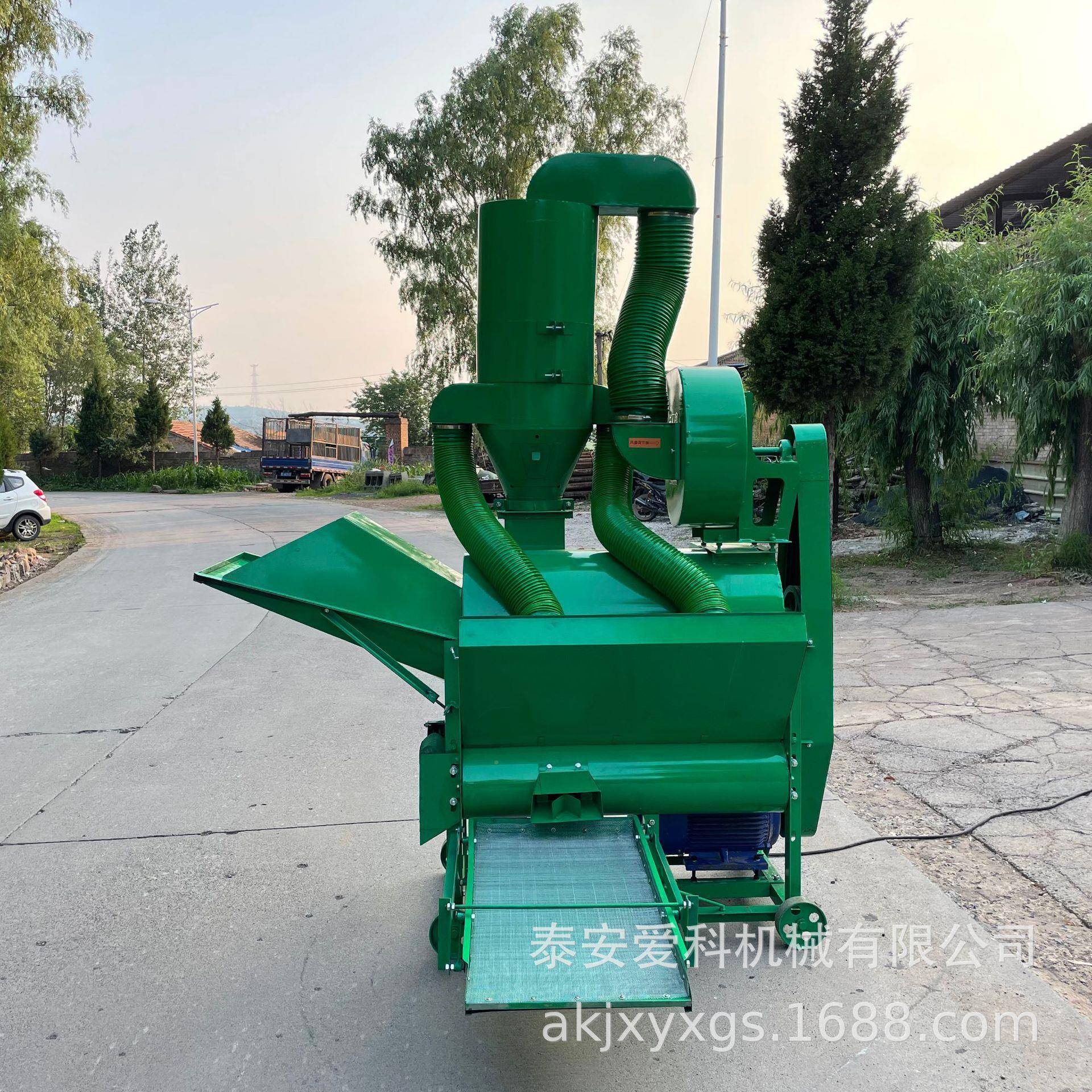 125型100型自装LUR袋脱粒机电动谷穗高粱机粒农用脱打动谷振动筛