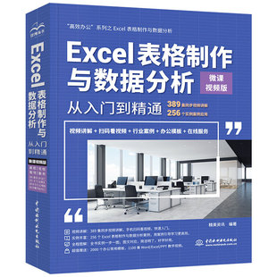 精英资讯中国水利水电出版 Excel表格制作与数据分析从入门到精通微课视频版 书籍 社 正版