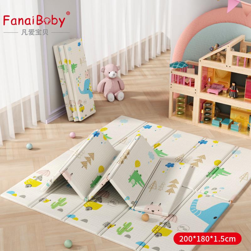 xpe双面卡通折叠爬行垫客厅家用地垫宝宝爬爬垫可折叠加厚安全