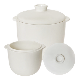 适配贝能DDG001电炖锅0.8升L燕窝隔水炖盅炖罐白陶瓷内胆盖子配件