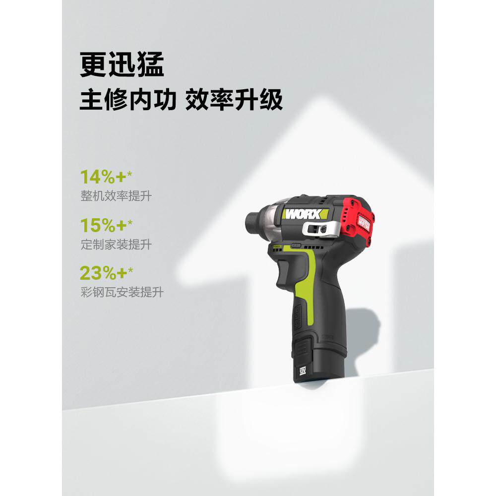 威克士wu132x无刷冲击起子机12v锂电手电钻起拧冲击钻电动螺丝刀