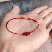 手编细款 如意红绳手链女简约本命年脚绳脚链新年红绳手链送闺蜜