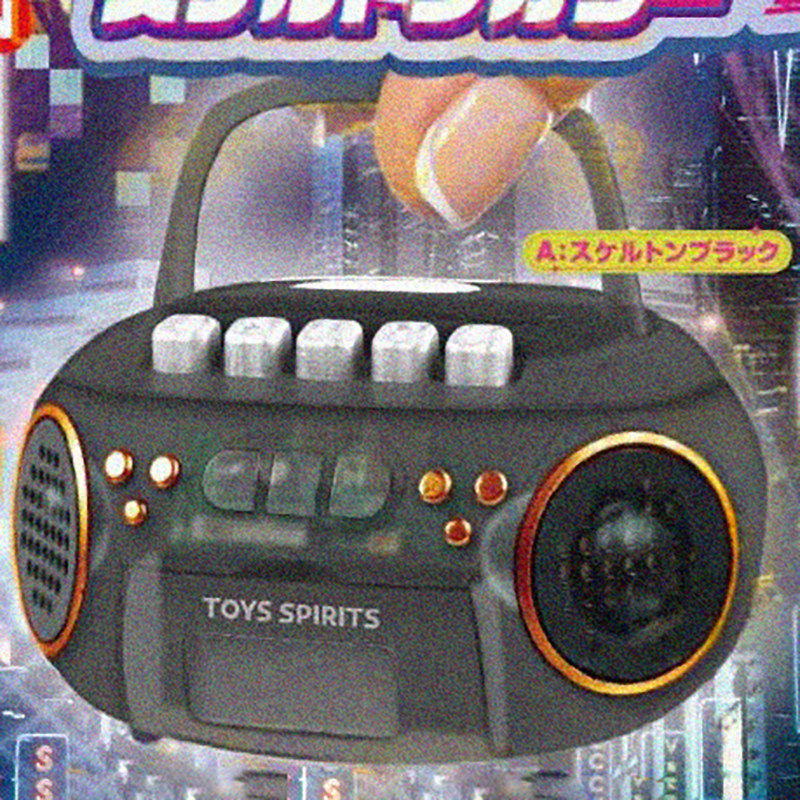 【星谷】预订迷你彩色手提录音机扭蛋 微缩录音吊饰 2