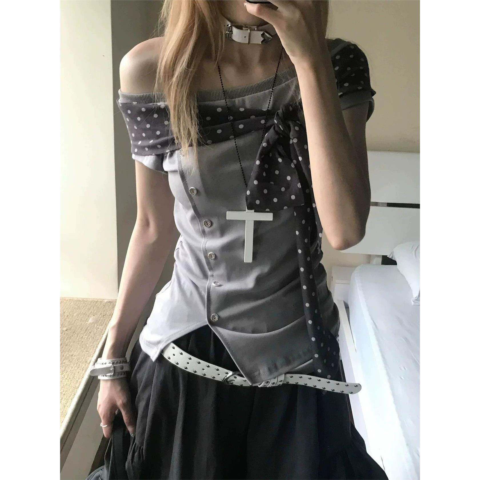 日系韩系甜美辣妹灰色波