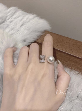 桃思竹蝴蝶珍珠小众锆石