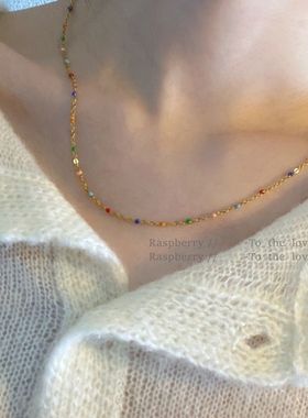 桃思竹高级感滴油彩色小