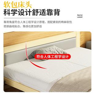 7K实木折叠床单人家用午休床1.2m硬板床1.5米双人床出租屋90cm小