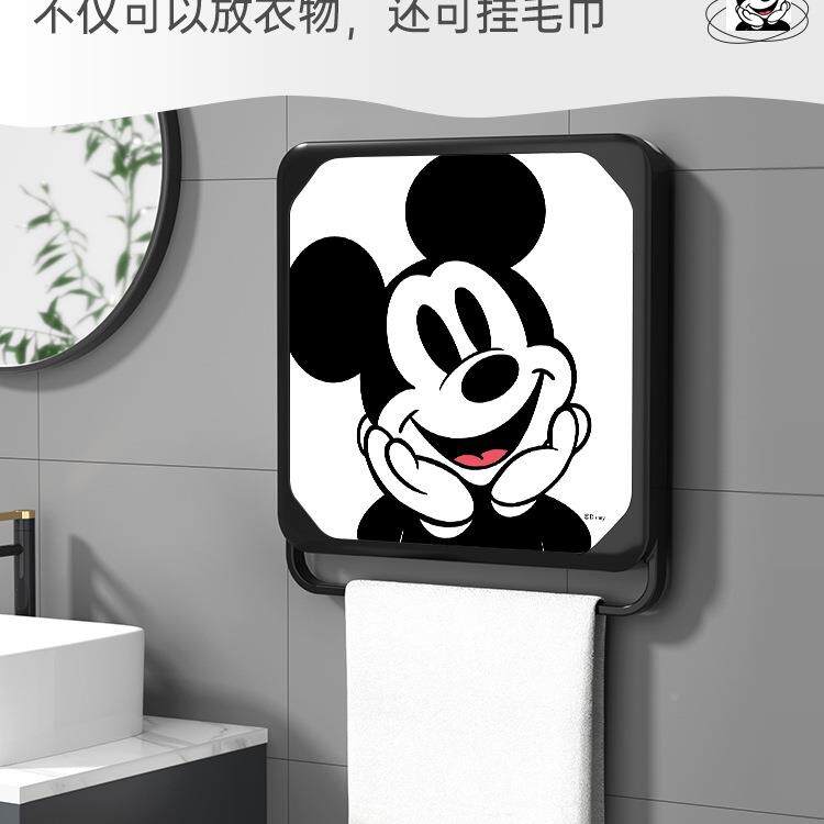 985浴防室放衣服壁收纳箱卫生间洗澡小壁柜架厕画所折叠置物水盒