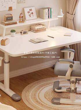 手摇升降16108桌加厚学桌桌可调节脑木质习儿童椅套装卧室书房成