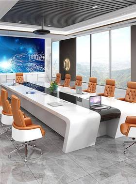 会议桌长MEL-064-桌简约现高档大型洽谈漆桌谈判代桌会议室开会烤