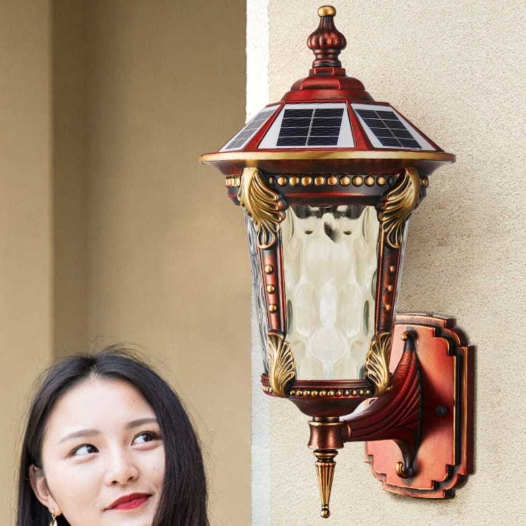 户外壁灯防水庭院灯欧式阳台外墙太阳能壁挂式别墅露台灯大门口灯