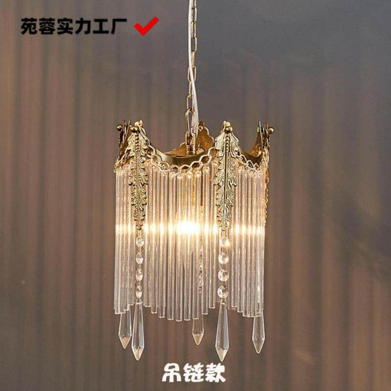小全吊铜法式63060886复古水晶灯头宫廷中古轻奢现代卧室床过道玄