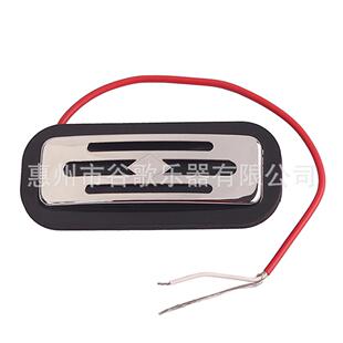 乐器配件吉黑他配件WUC色框+铬色拾音器面包形状-色铬色/黑-