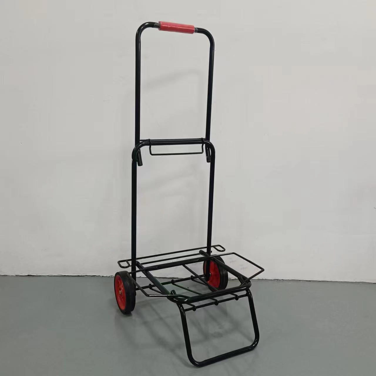 加宽加粗带展翅金属手拉车大号可折叠老人家用小拉车便携户外推车