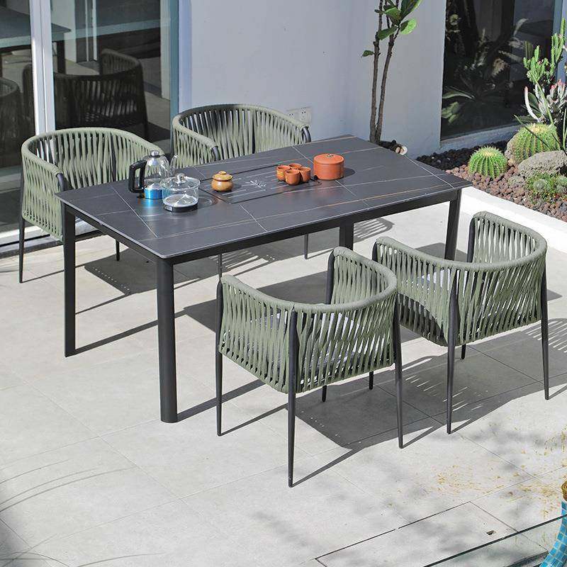 户外晒桌椅店民宿铝合金岩板桌编室外休闲常规防酒水防铝艺绳桌椅,商业/办公家具,商用藤编家具,淘宝优惠券,粉丝福利购,淘宝优惠卷