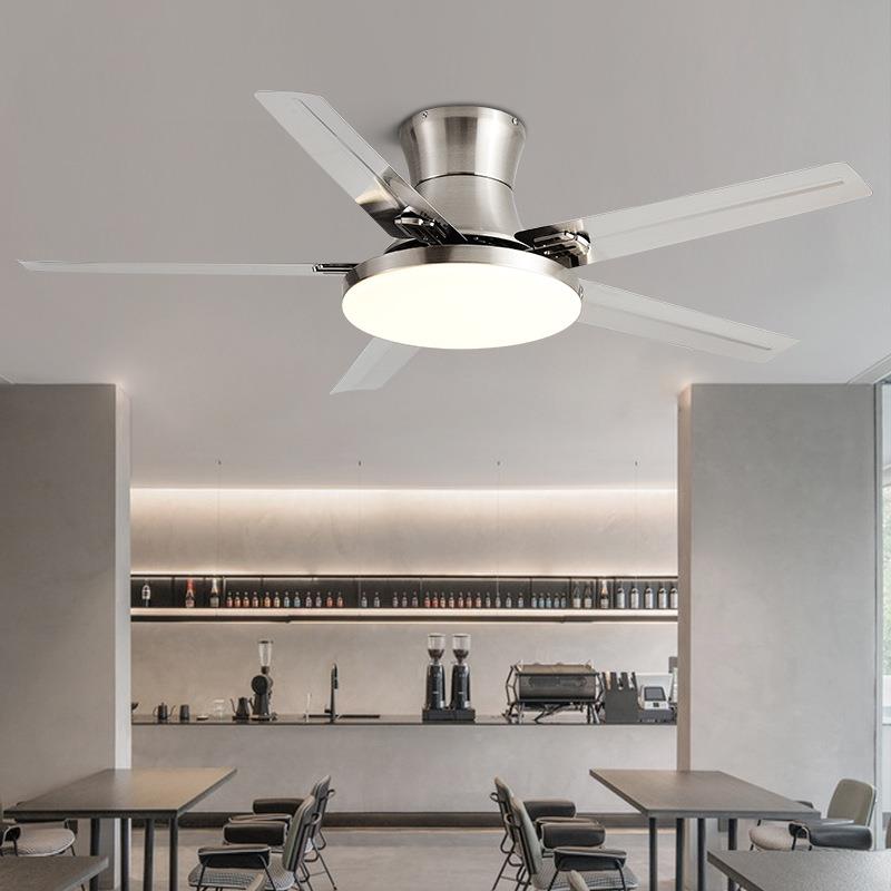 灯不锈钢646风扇灯厅客厅家用吊扇餐马逊工厂直销电亚风扇吊灯可