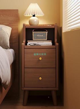 床头柜型窄款卧室小床边储物现柜HKK代简约家用床边多层置物架物