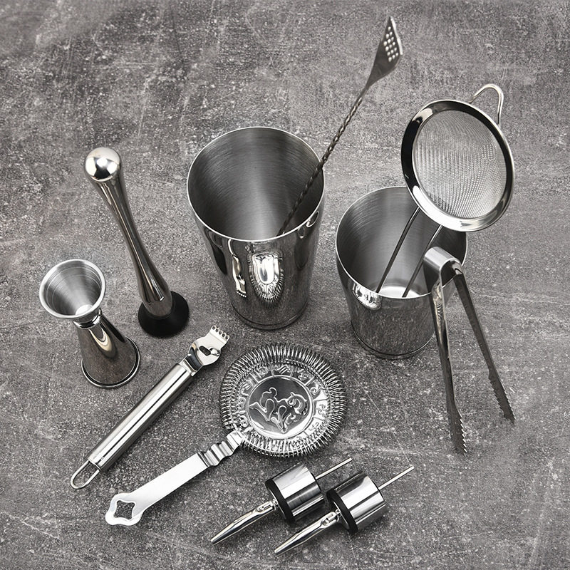 鸡尾酒工具套装调酒器全套304不锈钢酒吧酒具工具 白羊座调酒套装