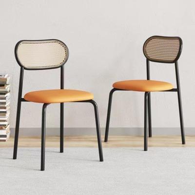 藤家用铁艺桌椅师椅子靠背子编见详情网红复古书房民凳俗餐椅工餐