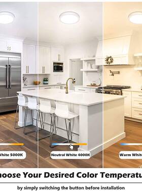 Worest北美灯具TZQ9寸超薄小面板吸b顶灯圆2700K-50三00K色温