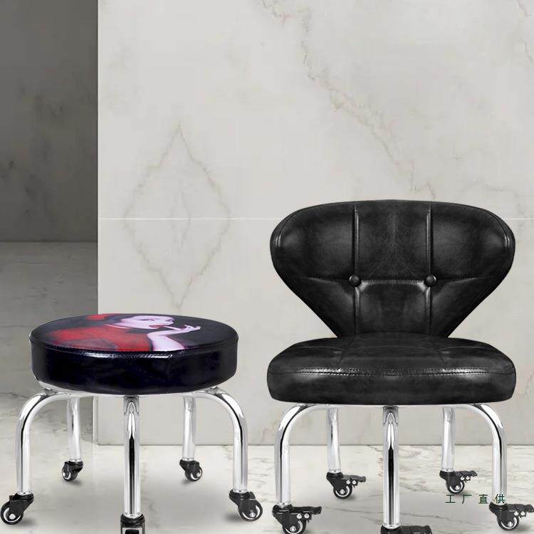 美缝轮凳矮凳带轮小凳轮圆板子凳擦ESG地垫脚凳儿童滑滑动万向客