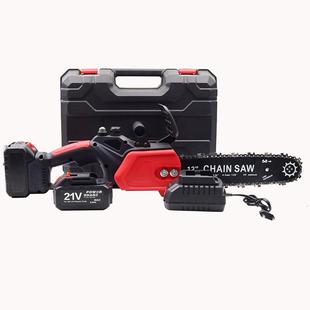 家用大功电链锯1率2寸伐劈柴木无线电818链锯大容量电锂户外伐木