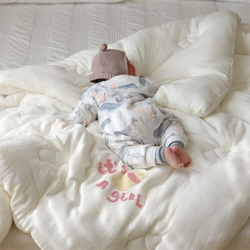 A类母婴级BZF全棉双纱层夏凉被冬儿童被子被芯春秋保被暖被四季通