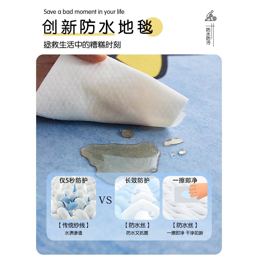 儿童地毯阅读区电脑椅子防滑地垫书房书桌学习桌客厅卧室床边垫子