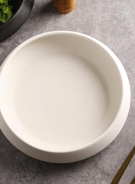 厂家13大寸超酒店餐厅用磨砂RCK钵型深盘汤干冰刺英身盘意境菜瓷