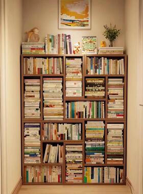 格子书柜落地书架自由组合墙搭配物架家用客靠储SG011202物柜简厅