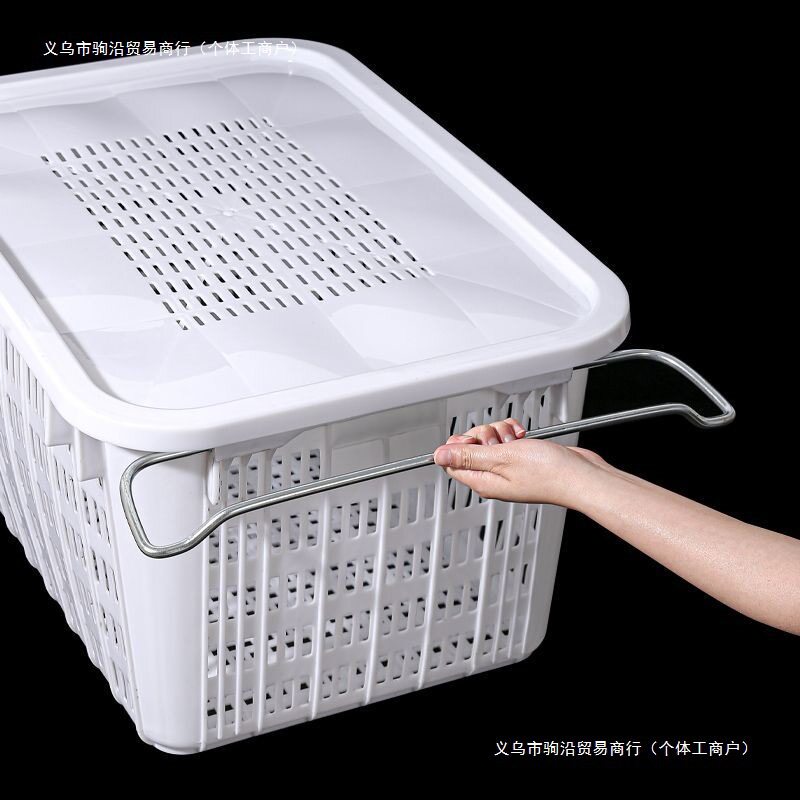 大号带盖加厚水果运输塑料筐