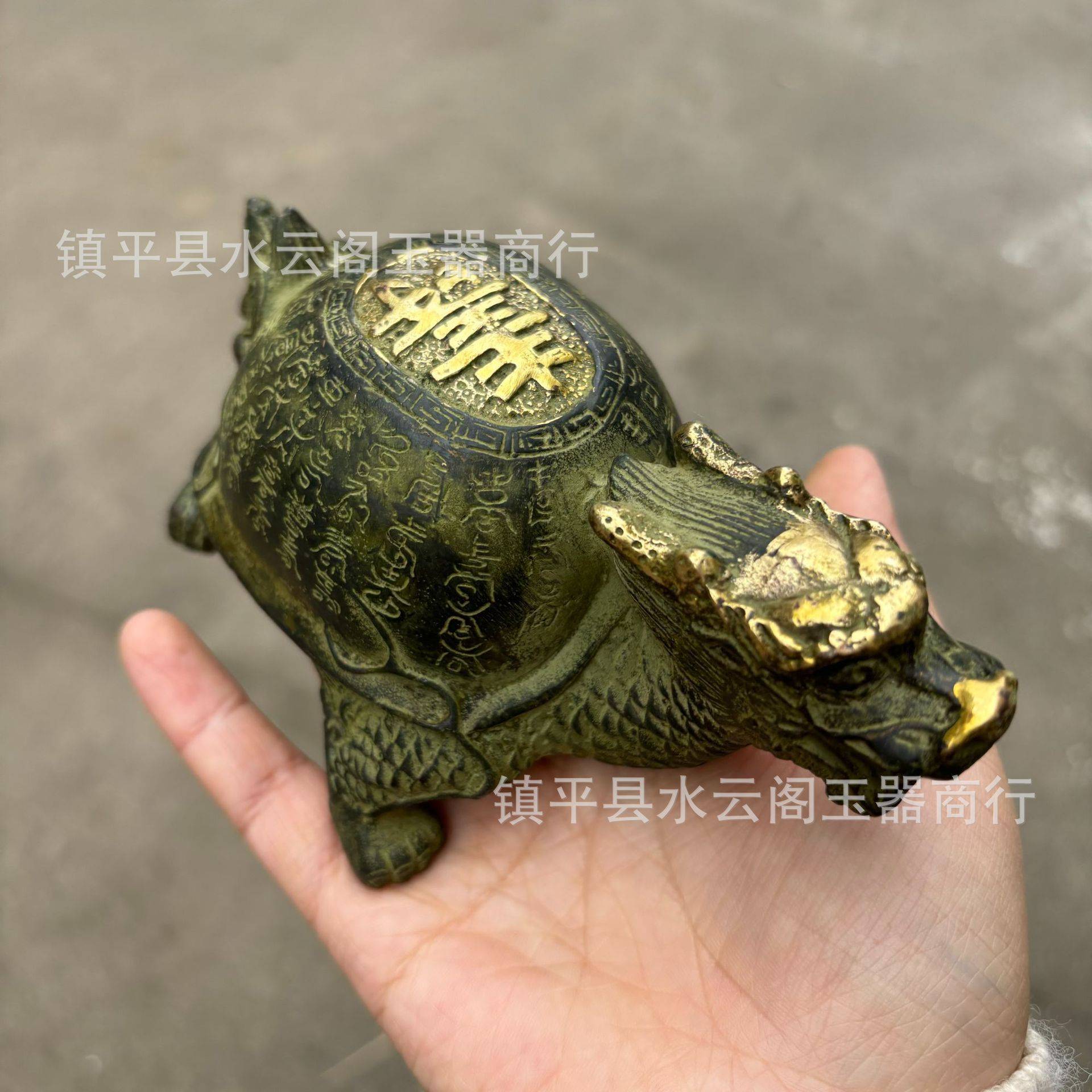 长寿龟铜器龙龟铜器乌龟青铜器百寿龟玄关阳台客厅家居装工艺品