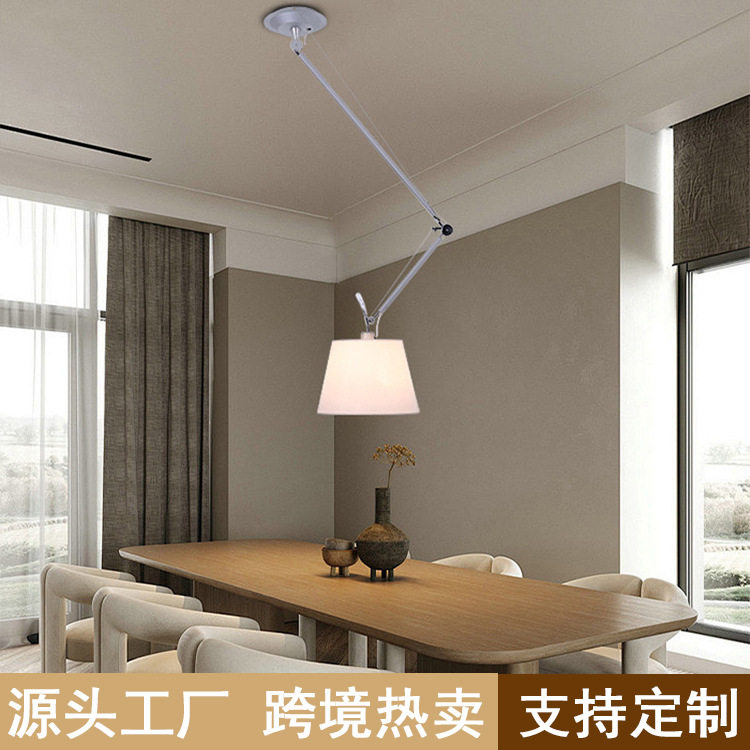 意式机械伸缩LED摇臂吊灯