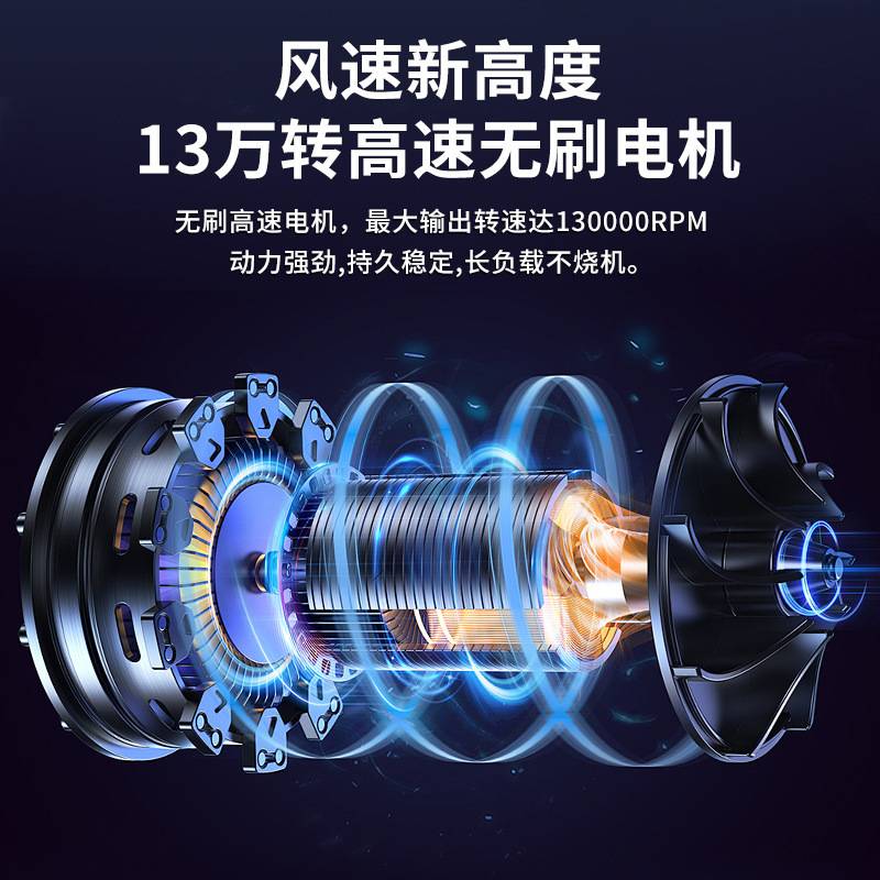 高速涡轮风扇电动吹风机家用吹尘器锂电工业吹风机大功率暴力风扇