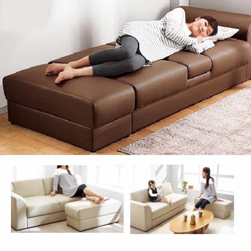 7K沙床F7SM6JMM艺多功能折叠两用济型皮沙发经日式简约小发户型客