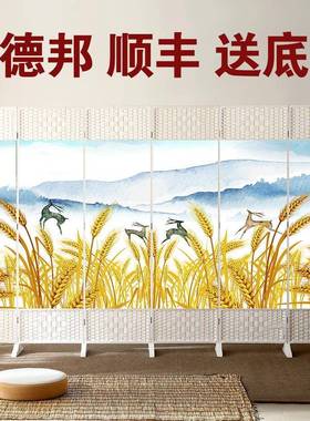 新中式奢风隔断客厅折可叠屏移动现代简约办公IT102056室轻卧室遮