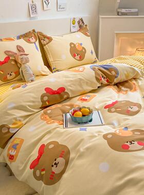 10厚0全棉加磨毛被套单件秋冬季单人学012698生105200x230双人纯x