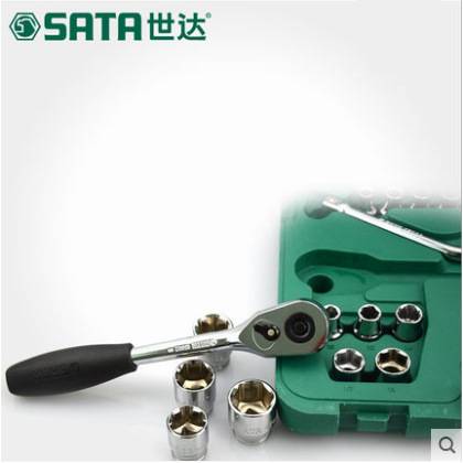 世达工具32件套装工具大飞公制棘轮套筒扳手汽修工具箱组套09099