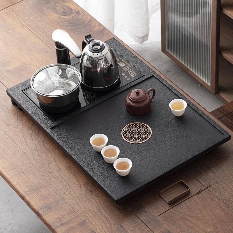 仿乌石茶盘茶全自动一体IPJ具套装家用功夫电磁客炉金厅大茶台天