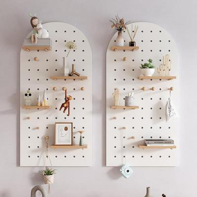 0J洞洞板实木定制制墙上置物架质入户门厅玄关客MXA木装木饰壁挂