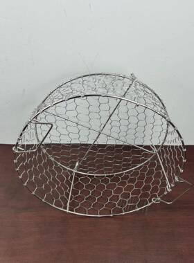 手工编野织收纳餐篮小漏网商用油条工编织篮网T545LSL0兜吃手店水