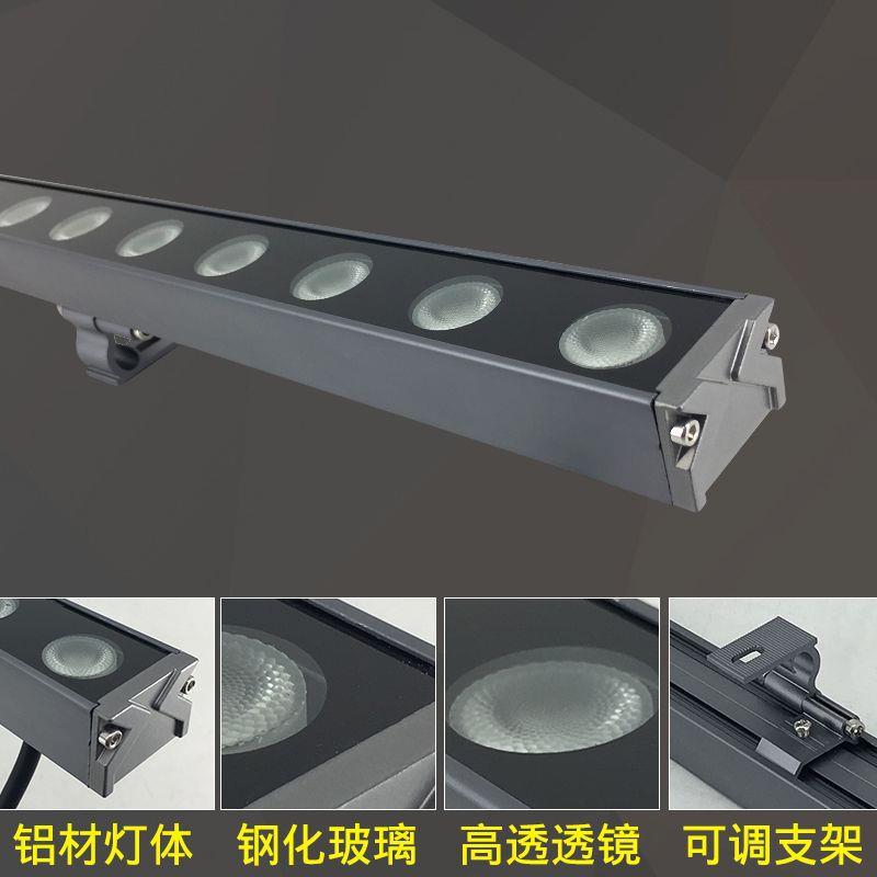 户外防雨洗墙18全W2灯4W化36Wled洗墻燈彩线型投光KL-XQDS-灯夜景