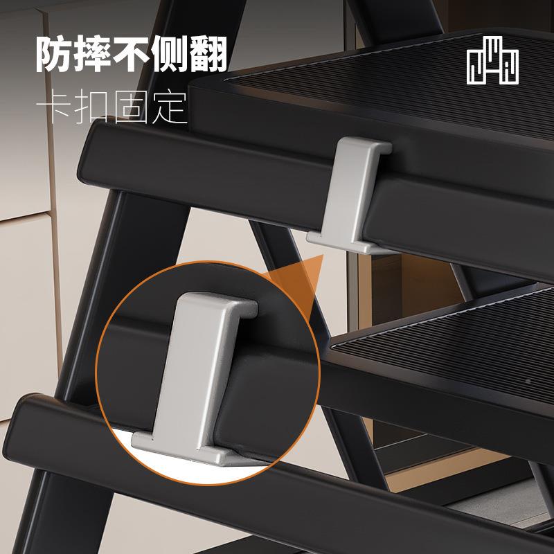 梯子步家用折叠伸缩小型轻便三梯凳梯多楼功能人字踏步爬梯收BD10