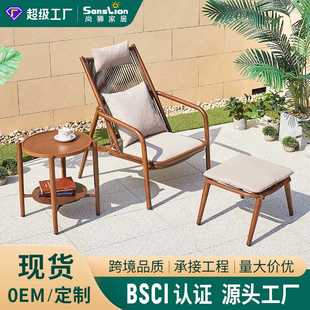 室外躺椅小户型阳台家用休闲沙发椅子北欧现代简约靠背椅轻奢单人