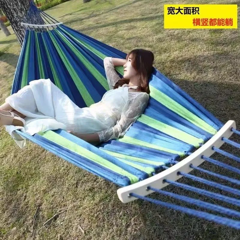户外吊床防侧翻室外露营便携家用成人野外午睡儿童网床吊床绑树上